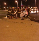  صور: اصابة شخصين بحادث طرق بين مركبتين قرب اللد منتصف الليلة الماضية